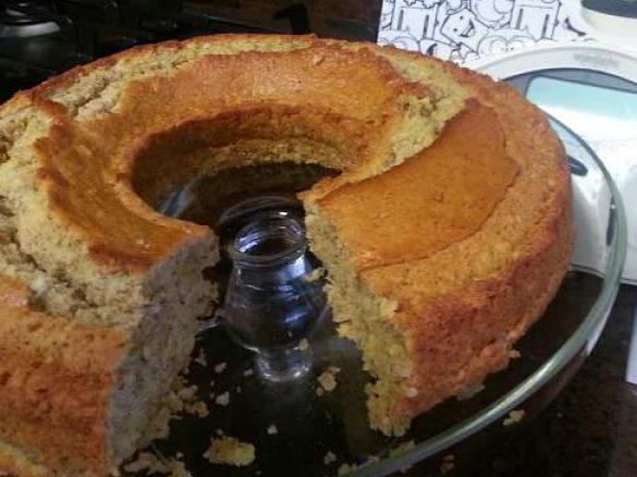 Bolo de amêndoa e leite de soja