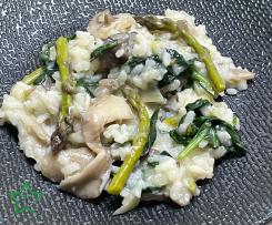 Risotto de Cogumelos, Espargos e Espinafres
