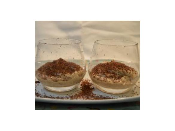 Mousse de castanha e chocolate