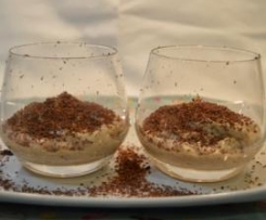 Mousse de castanha e chocolate