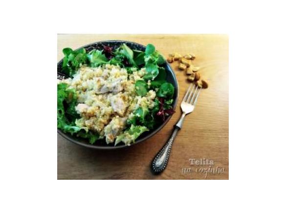 salada de bulgur com peru