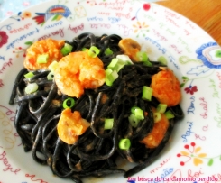 Linguine al nero di seppia alla vodka