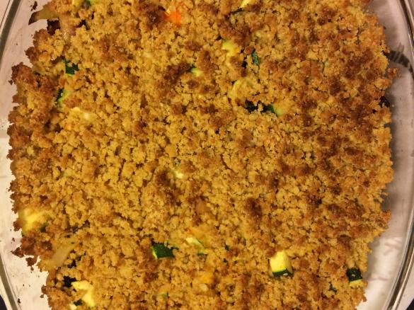 Crumble de Frango, courgette e cenoura