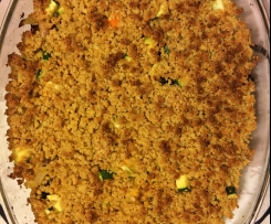 Crumble de Frango, courgette e cenoura