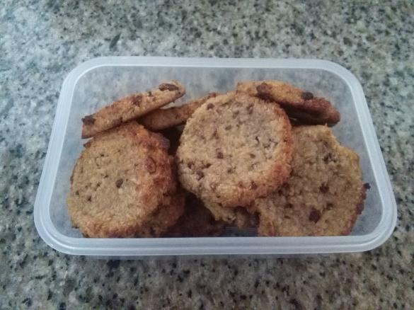 Bolachas de banana e coco