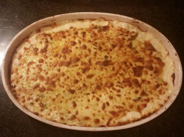 Empadão de alheira e couve flor