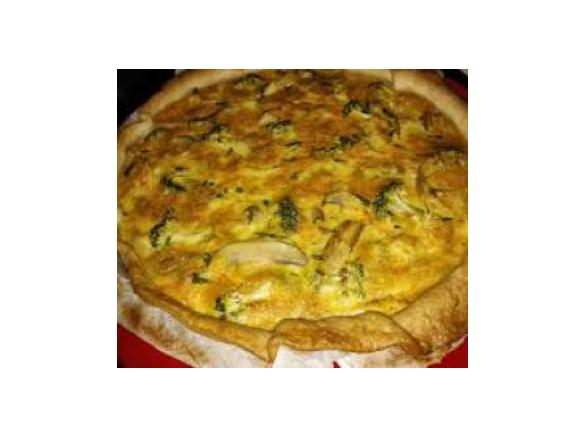 Quiche de Frango com Brócolos