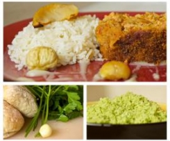 Rolo de peru com castanhas e maçã