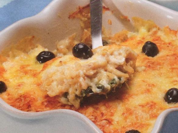 Bacalhau com natas e espinafres