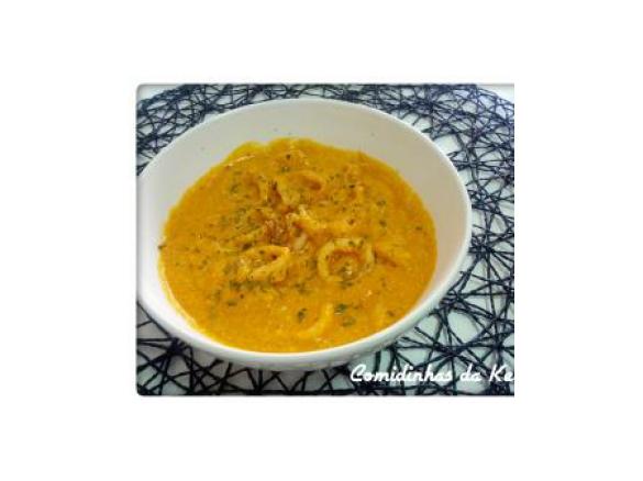 Lulas com molho mostarda