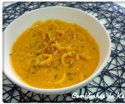 Lulas com molho mostarda