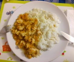 Peito de frango e arroz seco