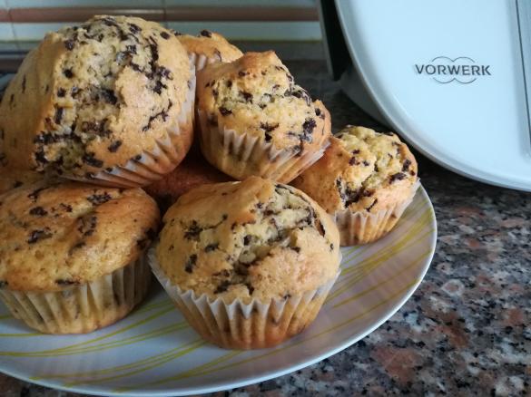 Queques de Mascarpone e granulado de chocolate