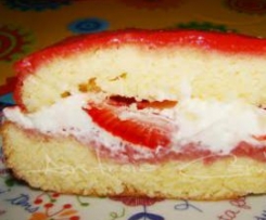 Bolo fresco de morango