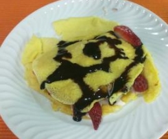 Crepes com Gelado e Fruta