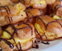 Profiteroles com creme ( choux à la crème )