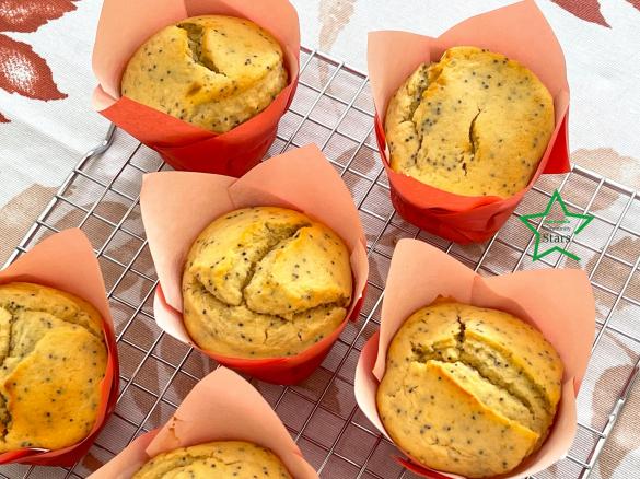 Muffins de Limão e sementes de papoila