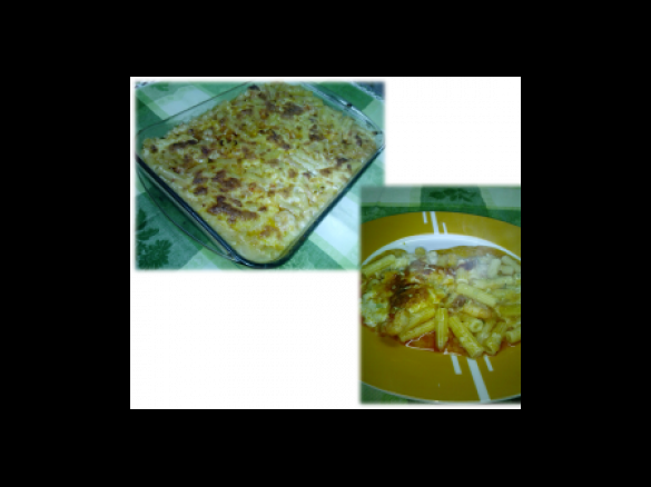 Macarrão com camarão e bacon