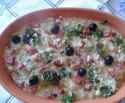 Risoto de Chouriço com Brócolos