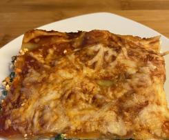 Lasanha de requeijão e espinafres