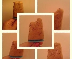 Gelado de manteiga de amendoim, banana e chocolate