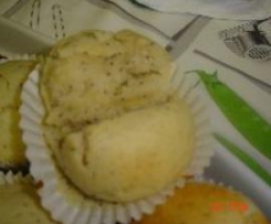Muffins de baunilha com sementes de papoila