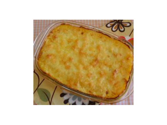 Gratinado de aves e cogumelos