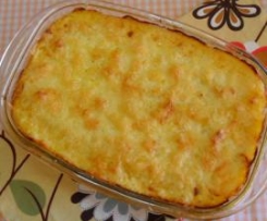 Gratinado de aves e cogumelos