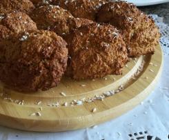 Cookies de aveia, cacau e coco