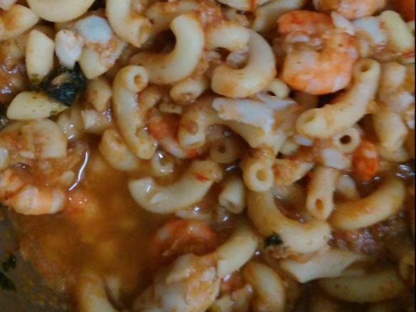 Massada de peixe e gambas