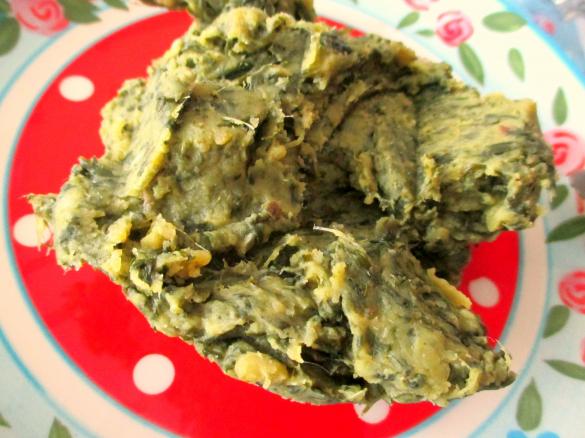 Esparregado de nabiças e batata-doce