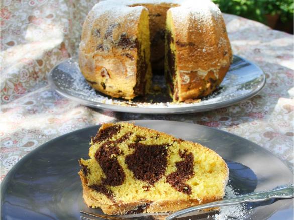 Bolo Mármore de Abóbora e Chocolate