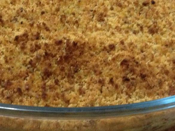 Bacalhau com broa de milho e espinafres