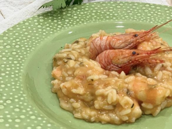 Risoto de camarão