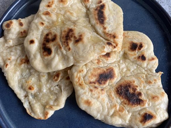 Pão Naan de Alho e Queijo