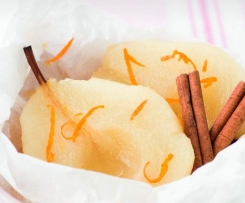 Pêra em Papelote com Moscatel e Laranja