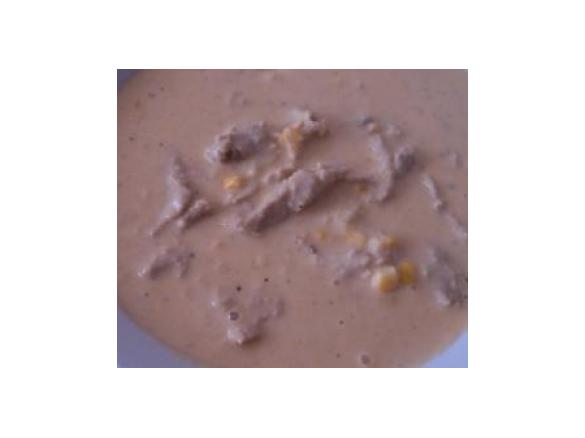 Peru com creme de milho 