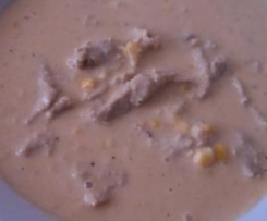 Peru com creme de milho 