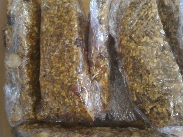 Barras de cereais com banana