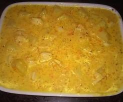 Guisado de frango cremoso com mostarda