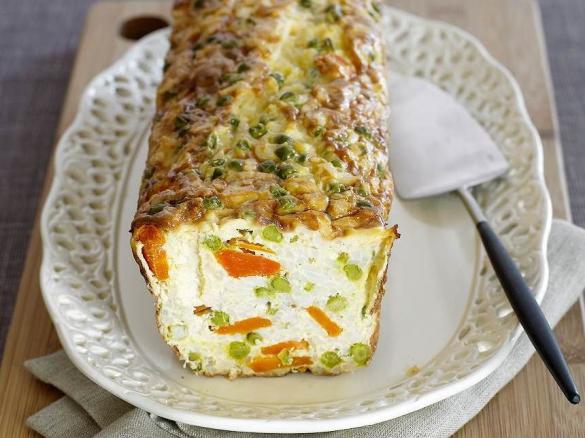 Pudim de ervilhas com cenoura