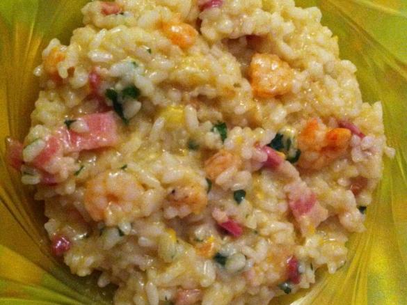 Risotto de camarão