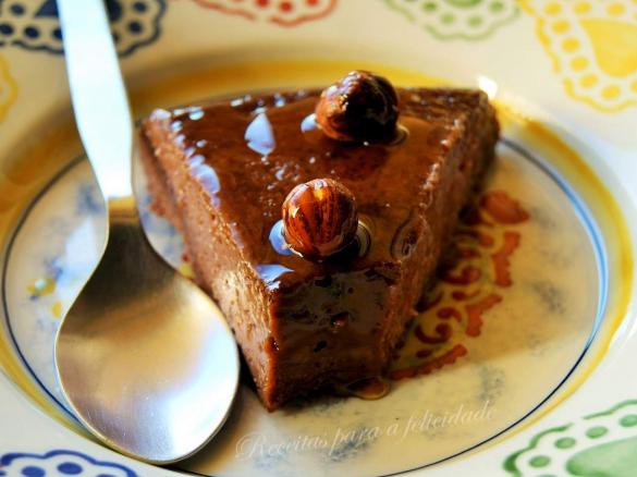 Pudim de Chocolate com Avelã e Nozes