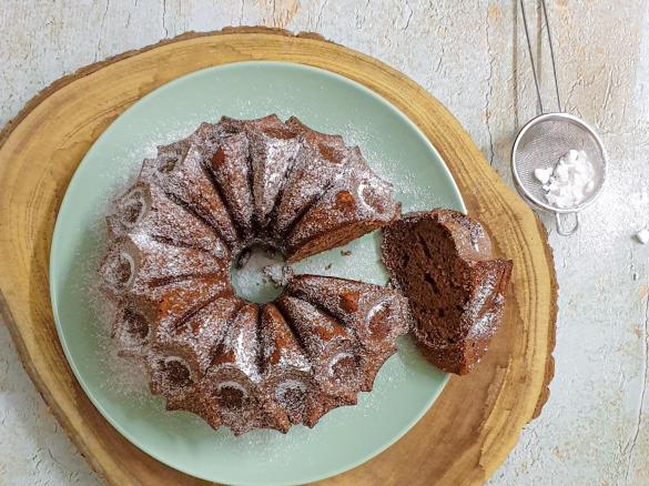 Bolo de queijo quark e cacau