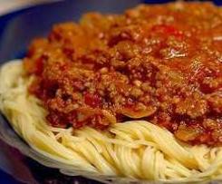 Carne picada á Bolonhesa