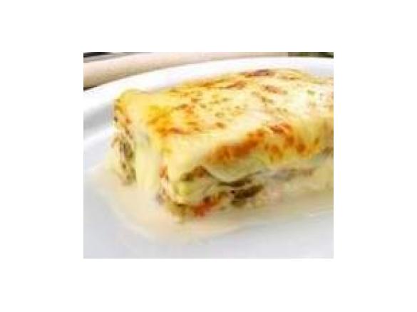 Lasanha de peixe e espinafres