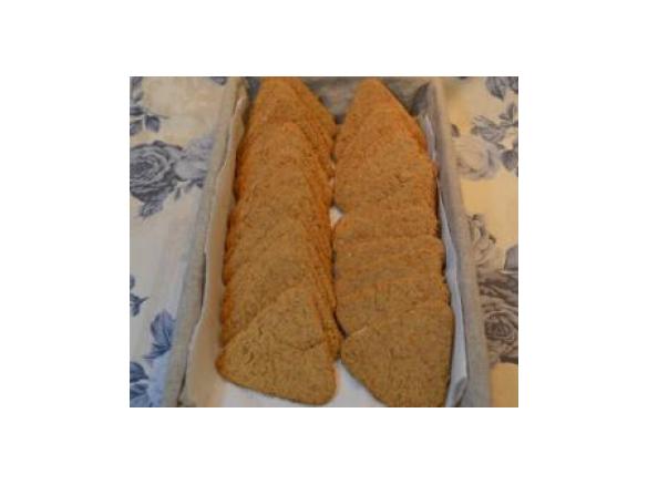 Bolachas integrais com aveia e aroma de laranja