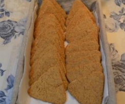 Bolachas integrais com aveia e aroma de laranja