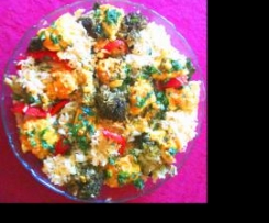 Arroz de peixe e legumes na Bimby