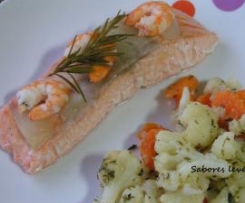 Salmão em papelotes
